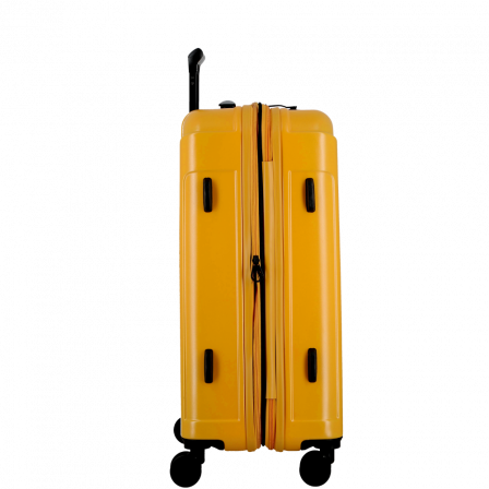 Valise jaune 4 roues extensible 67cm, collection Glossy de JUMP Bagages
