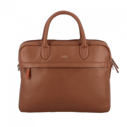 Serviette 1 soufflet 36 cm - portable 13" caramel UPPSALA CUIR| Jump® Bagages