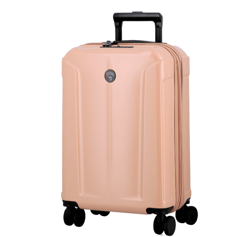 Valise rose 4 roues cabine extensible 55cm largeur 35cm, collection Glossy de JUMP Bagages