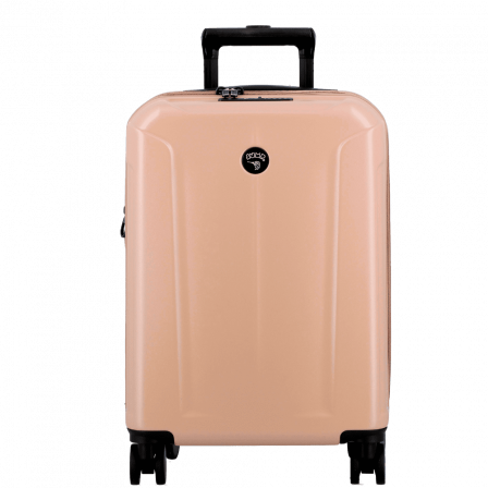 Valise rose 4 roues cabine extensible 55cm largeur 35cm, collection Glossy de JUMP Bagages