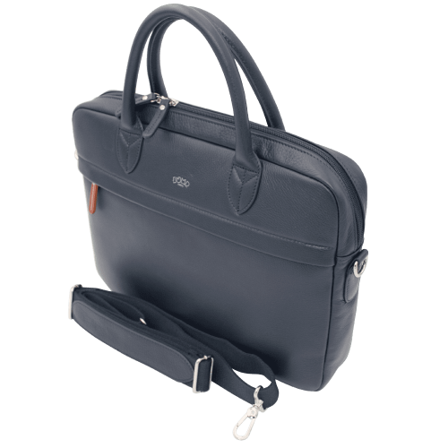 Serviette 1 soufflet 36 cm - portable 13" marine UPPSALA CUIR| Jump® Bagages