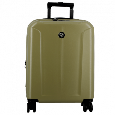 Valise olive 4 roues cabine extensible 55cm largeur 40cm, collection Glossy de JUMP Bagages