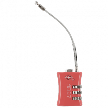 Cadenas TSA à câble à combinaison 3 chiffres rouge| Jump® Bagages