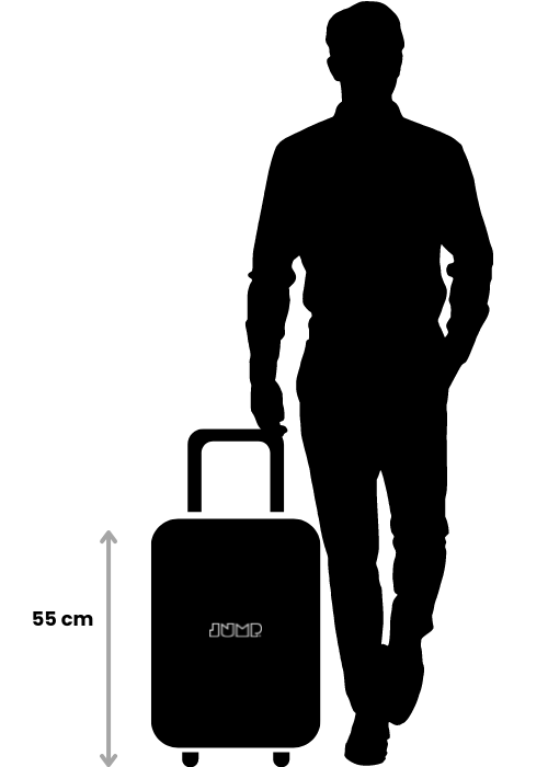 Hauteur_homme-1m80_valise-cabine-55cm JUMP Bagages